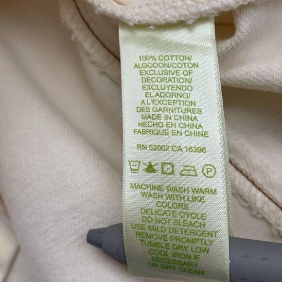 Sigrid Olsen Cotton Cream Two-Piece Suit Jacket Pants Embroidered Size L/14 - Picture 4 of 16